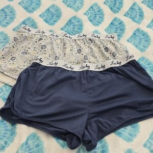 Lucky Brand Women's Intimates Shorts - Navy and Floral